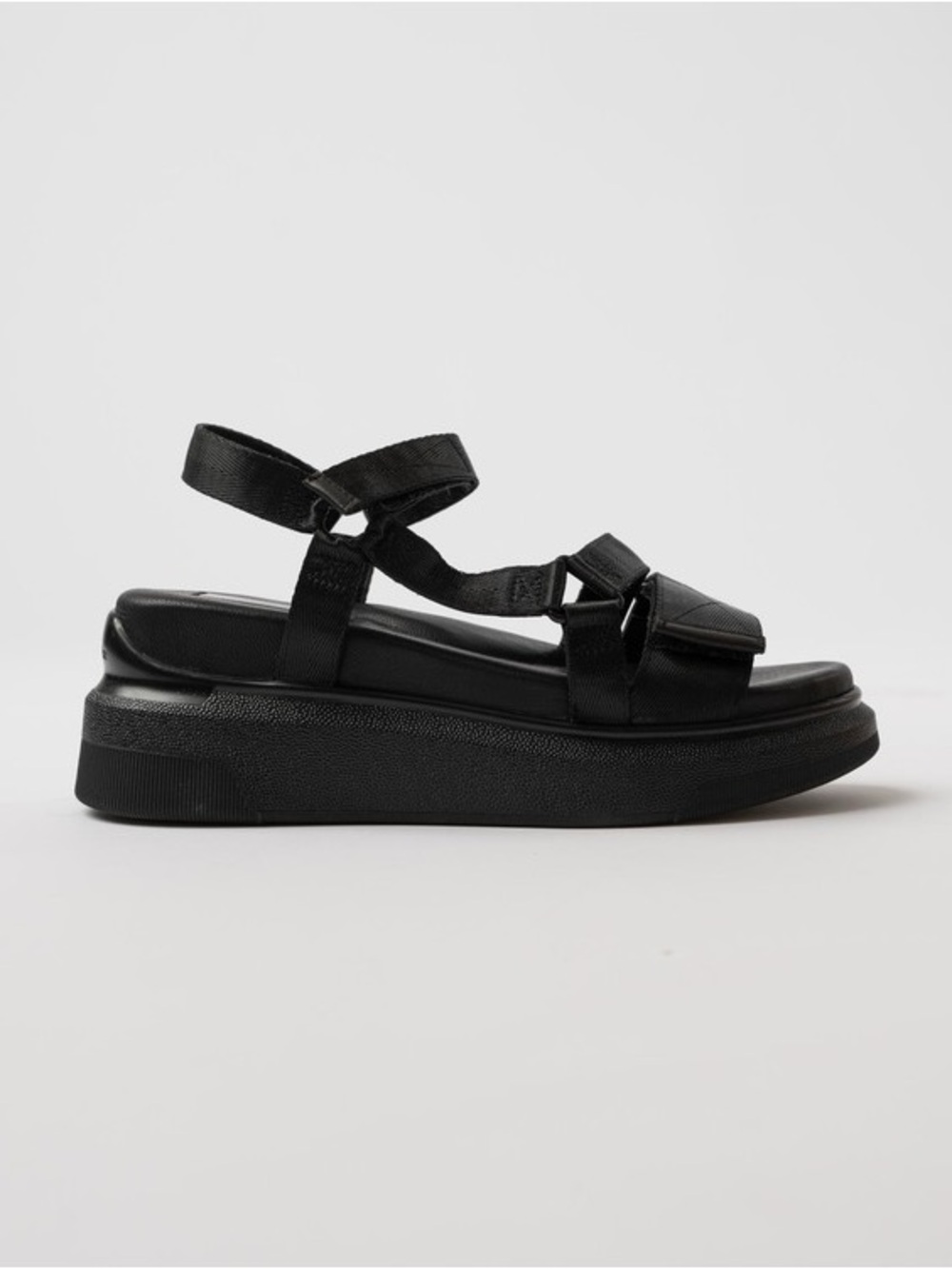 Platform Strap Sandals in Black for Women